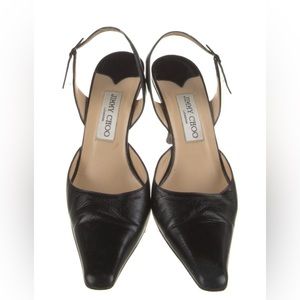 Jimmy Choo Black Slingback Heels,  Sz 8